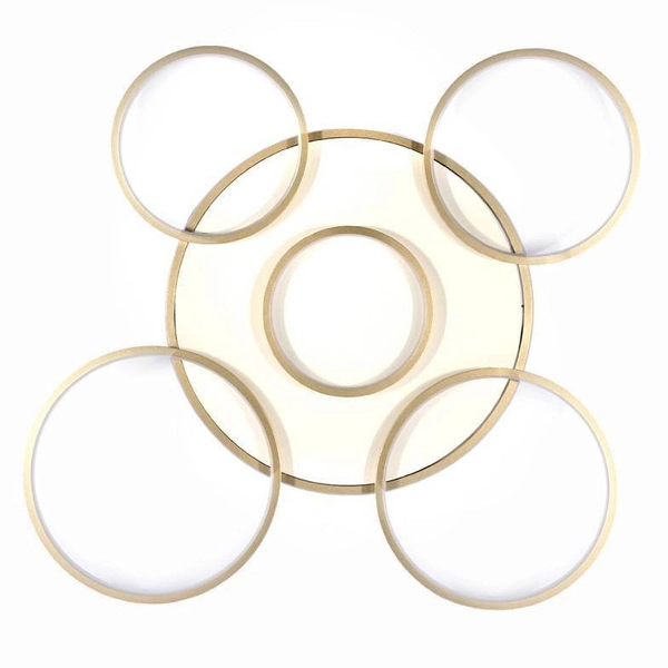 Okrągła lampa sufitowa 444 Domeno LED 120W 3000K-6000K złota