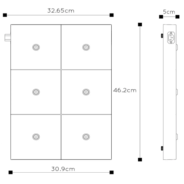 Stacja do ładowania Justine 27889/06/30 Lucide metalowa czarna