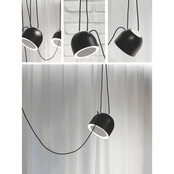 LAMPA wisząca DOBO 9038 Shilo metalowa OPRAWA modernistyczny zwis czarny