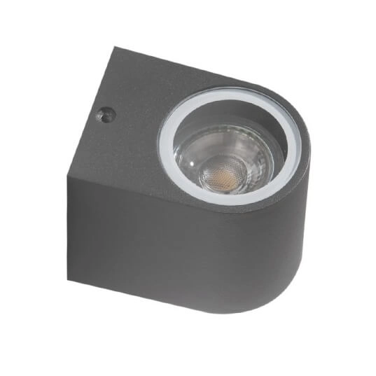 Metalowy kinkiet ogrodowy Rimini AZ2176 IP54 metalowa tuba szara