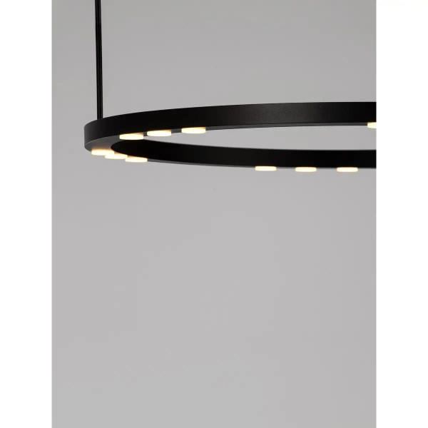 Lampa wisząca do salonu CARENSO LE45406 LED 34W 3000K ring czarny
