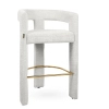 Krzesło LOGAN MM001501100352 białe tapicerowane tkaniną do jadalni 55cm