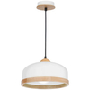 Wisząca LAMPA hygge STUDIO MLP8848 Milagro skandynawska OPRAWA zwis metalowy biały drewno