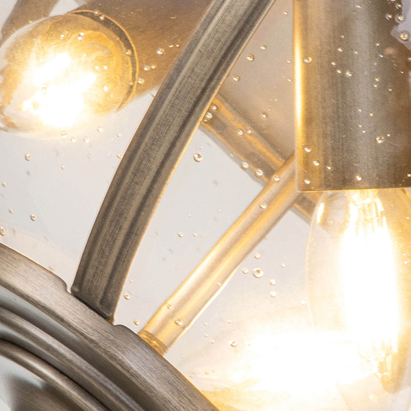 Lampa sufitowa szkło Halleron KL-HALLERON-F-BU Kichler IP44 przezroczysty brąz