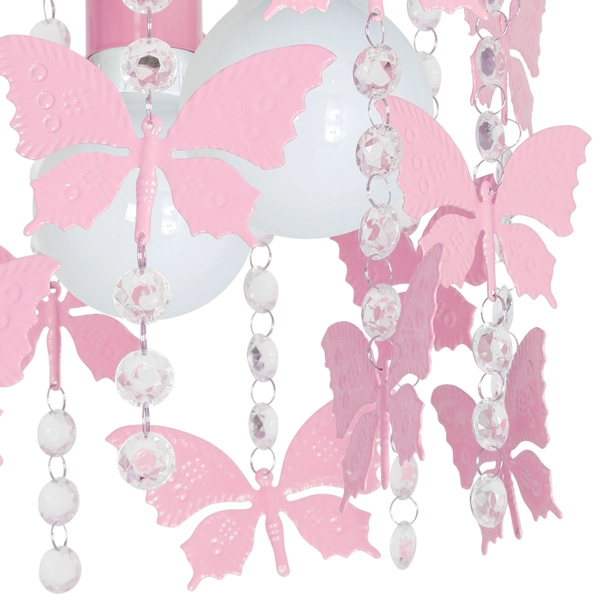 Lampa sufitowa ANGELICA MLP1165 Milagro z kryształkami motylki jasnoróżowe
