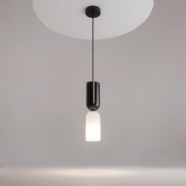 Zwisająca lampa kuchenna Memory MOD177PL-01B Maytoni czarna biała