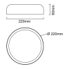 Nowoczesny ledowy plafon Cedrone OR85914 LED 14W 3000-6500K biały