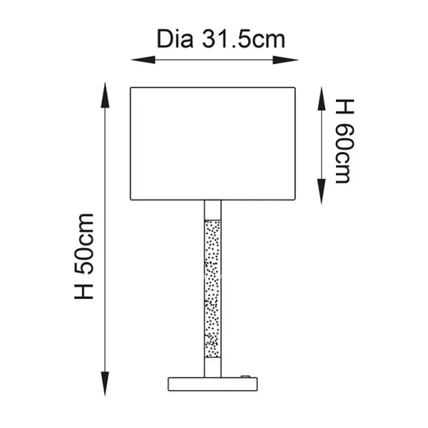 Stołowa lampka z abażurem Andromeda 71621 LED 13W 3000K chrom biały