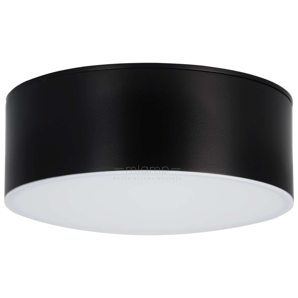 Natynkowa LAMPA sufitowa ZAMA 7735 Shilo łazienkowa OPRAWA metalowa LED 16W 3000K okrągła IP44 czarna