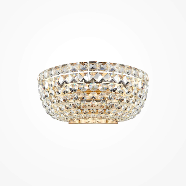 Kinkiet glamour Basfor DIA100-WL-02-G crystal złoty 