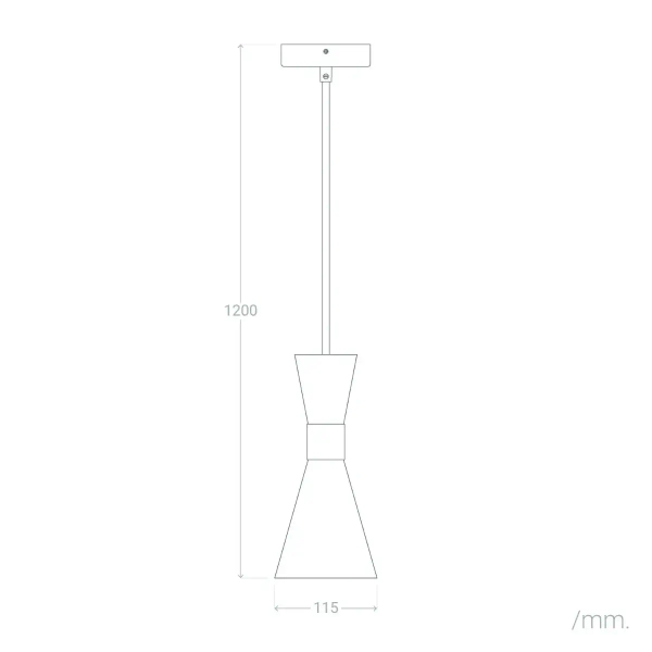 Zwisająca lampa Librio ABR-KWSZ2-E27 Abruzzo metalowa czarna złota