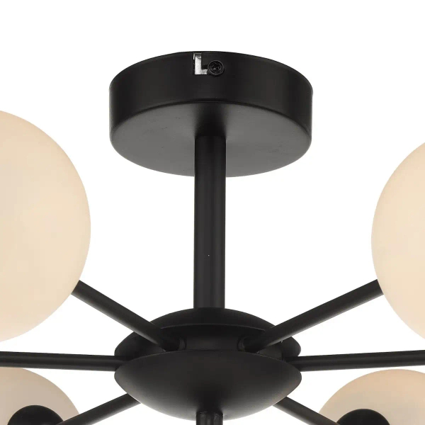 Okrągła lampa sufitowa Cohen COH3422-02 do jadalni czarna