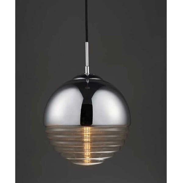 Wisząca lampa ball Paloma 68959 Endon nad stół transparentna chrom