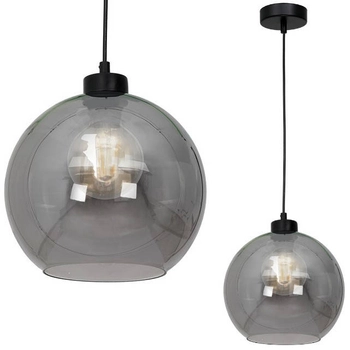 Skandynawska LAMPA wisząca SOFIA MLP6577 Milagro loftowa OPRAWA szklana kula zwis czarny przydymiony