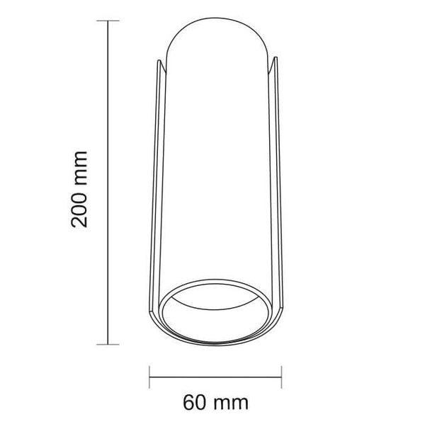 Kinkiet LAMPA ścienna OZU 7466 Shilo przyścienna OPRAWA tuba metalowa biała