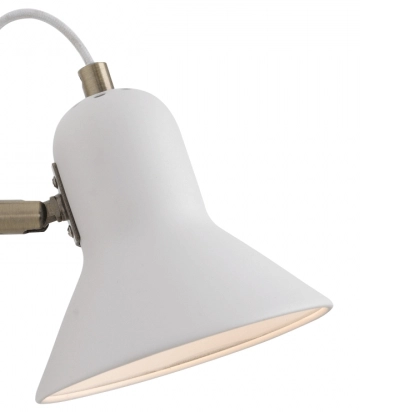 Kinkiet LAMPA ścienna ASTAMA LP-1122/1W WH Light Prestige industrialna OPRAWA metalowa regulowana biała