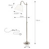 Klasyczna lampa podłogowa Charlestone abażur patyna beżowy