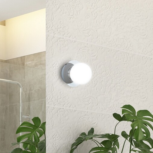 Kinkiet LAMPA ścienna BECCA 2110 Rabalux szklana OPRAWA łazienkowa kula ball IP44 biała chrom