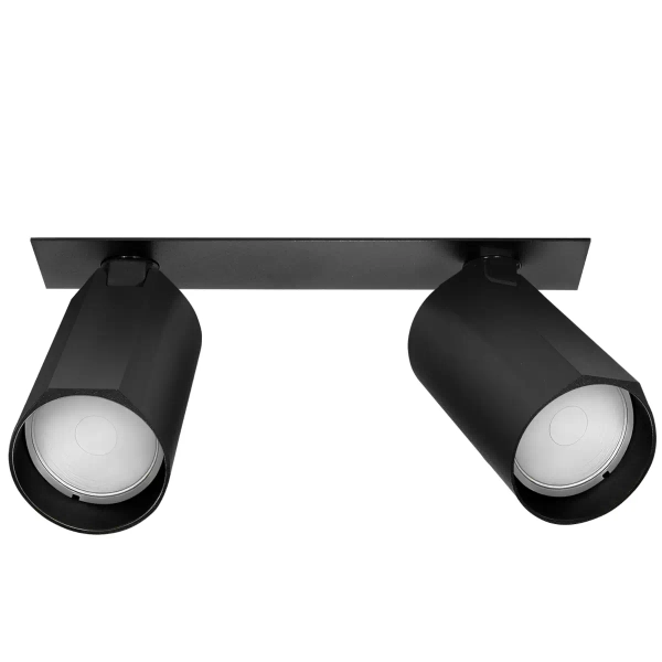 Wpuszczana podtynkowa lampa Bora 1614 tubki podwójne czarne