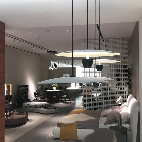 Ledowa lampa wisząca Ufo LP-0408/1P M BK 8W 3000-6000K metalowa czarna