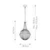 Kulista lampa wisząca Aster KL-ASTER-P-NBR Kichler nad stół szkło mosiądz