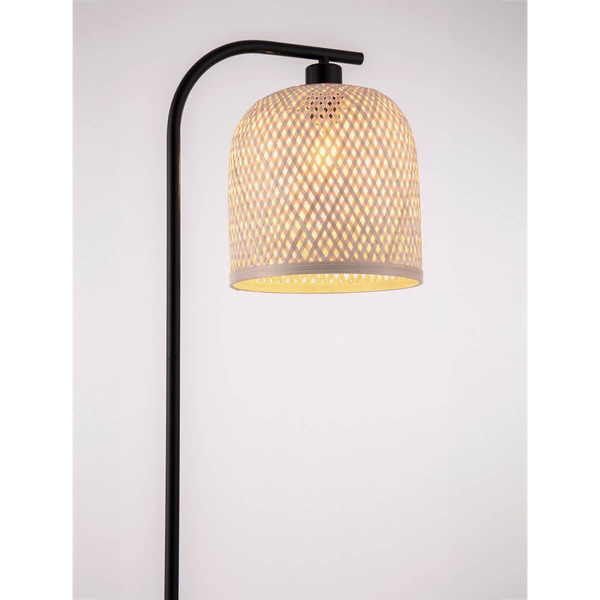 Podłogowa lampa TALITAS LE44513 ekologiczna eco naturalna czarna