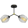 Loftowa LAMPA sufitowa Giro 1094/2 BLACK Elem szklana OPRAWA modernistyczna chemistry czarna przezroczysta