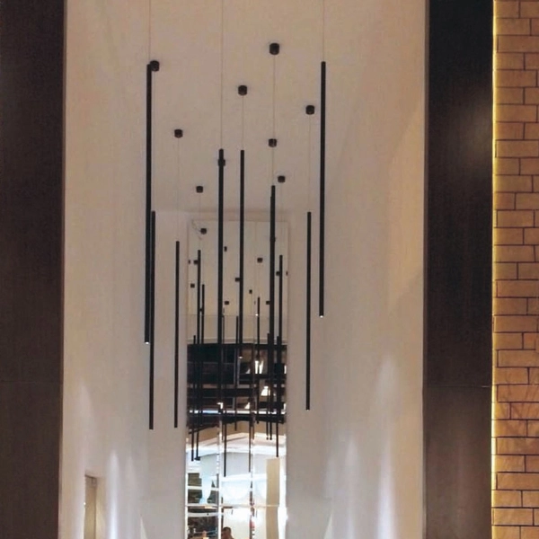 Metalowa lampa wisząca Scop 5012S1203 Elkim LED 1W 4000K podłużna czarna