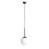 Wisząca lampa szklana Bosso 1087XS1 Aldex czarny zwis 1-płomienny kula
