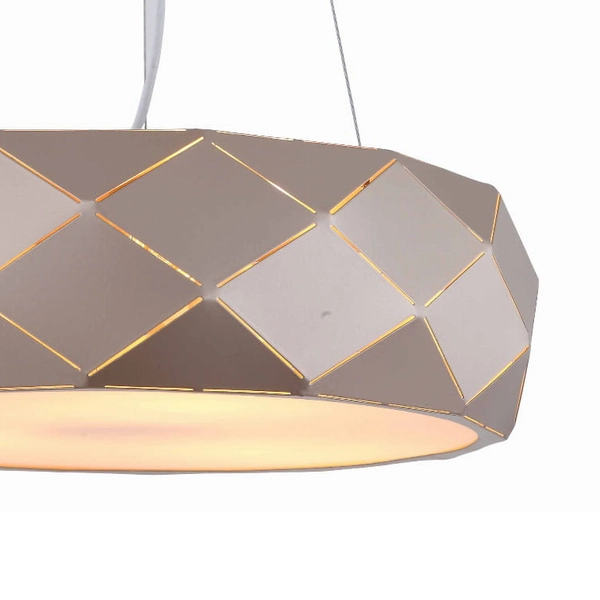 Złota wisząca lampa Reus LP-8069/1P GD Light Prestige okrągła glamour