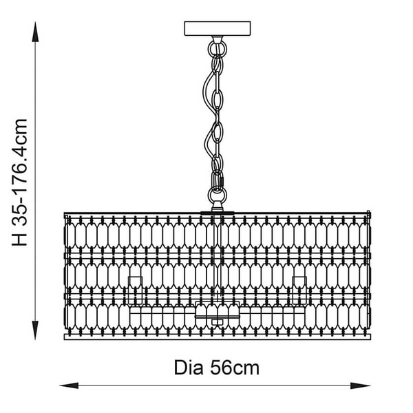 Okrągła lampa wisząca Eldora 90299 nad stół złota