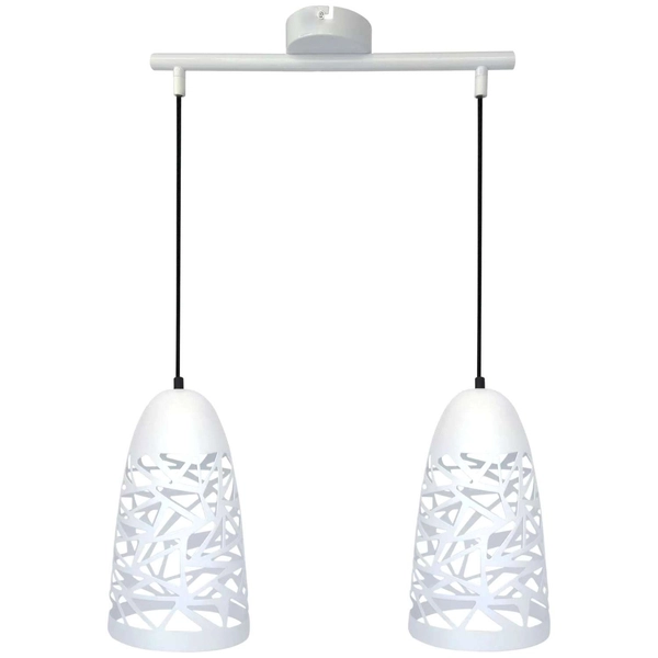 LAMPA wisząca SABRIN 32-54869 Candellux metalowa OPRAWA ażurowy zwis biały