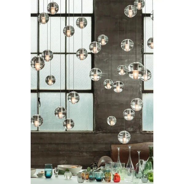 Wisząca lampa balls nad stół Starlight ST-9228-3 Step kryształowa chrom