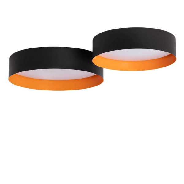 Plafon okrągły na korytarz Bora ABR-POB30W LED 30W czarny złoty