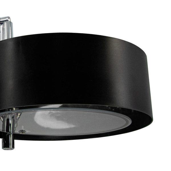 Loftowa LAMPA ścienna DRS8006/1 8C BL Elem regulowana OPRAWA metalowy kinkiet chrom czarny