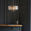 Okrągła lampa wisząca Clifton 104466 szklana srebrny przezroczysty