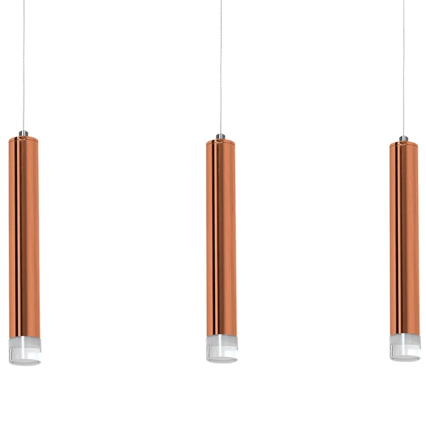 LAMPA wisząca COPPER ML985 Milagro metalowa OPRAWA zwis LED 15W 4000K listwa sufitowa miedziany