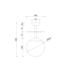 Sufitowa lampa do salonu PLAAT B PLB150S3 IP44  melonowa