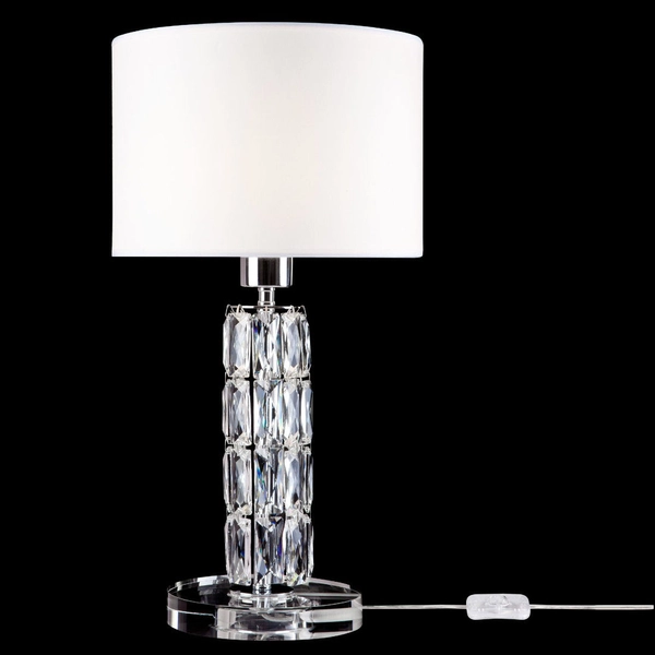 Stojąca LAMPA stołowa TALENTO DIA008TL-01CH Maytoni abażurowa LAMPKA crystal glamour chrom