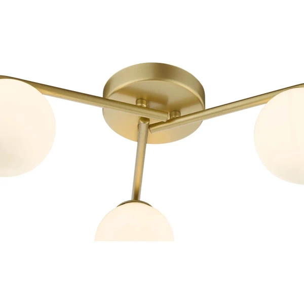 Szklana lampa sufitowa Orlena ORL5335 do przedpokoju kule złote białe
