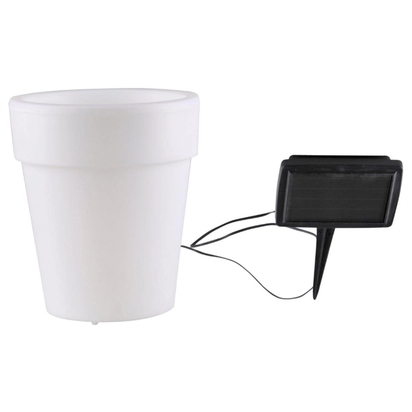 Lampa solarna Doniczka LED 315601 4000K czujnik zmierzchu biała