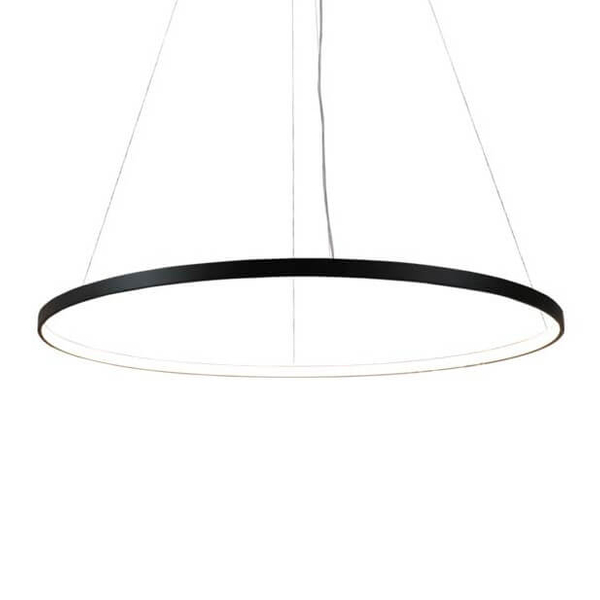 Ledowa lampa wisząca Agari 51W 3000K czarny zwis nad wyspę