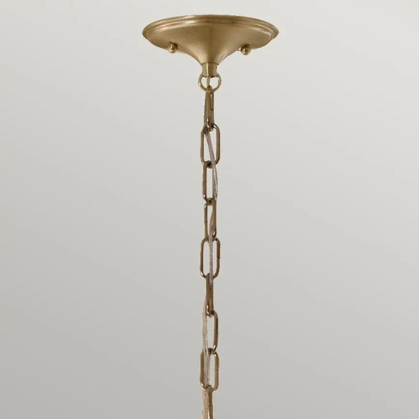 Łańcuchowa wisząca lampa Delarosa KL-DELAROSA-P-BK kopułowa czarna