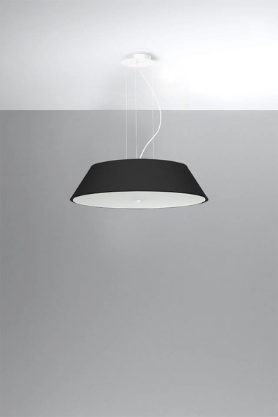 LAMPA wisząca SL.0766 abażurowa OPRAWA zwis okrągły czarny