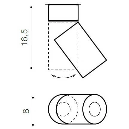 Natynkowa lampa tubka SIENA AZ2214 Azzardo LED 10W 3000K sufitowa chrom