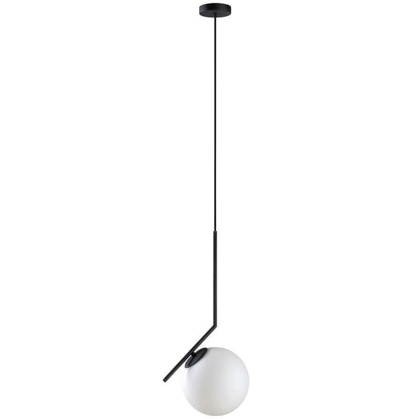 LAMPA wisząca CONDI MDM-7475/1-S-G MDECO modernistyczna OPRAWA szklany ZWIS kula ball mosiądz biała