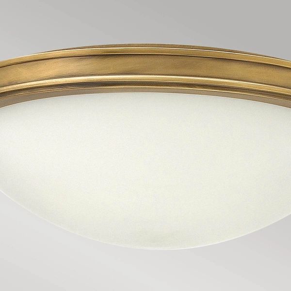 Półokrągły plafon Collier HK-COLLIER-F-M Hinkley szklany metal mosiądz