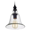 Loftowa LAMPA wisząca PARIS P01789BK Cosmolight industrialny zwis szklany przezroczysty