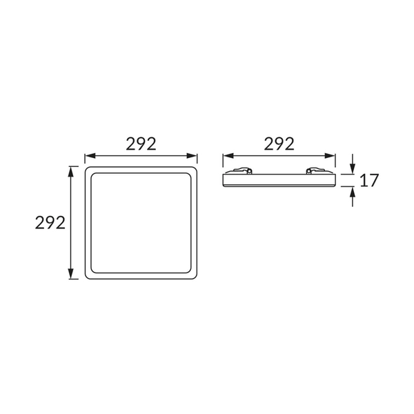 Sufitowa lampa minimalistyczna Olga LED 24W square biała