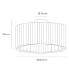 Okrągła lampa sufitowa nad stół FOLD 21139/01/31 materiałowa biały